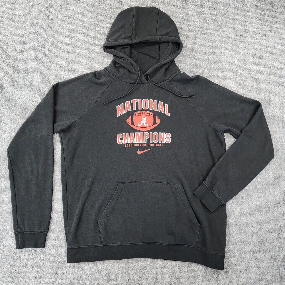 Alabama Crimson Tide Hoodie Womens Large Nike Varsity Fleece National Champions